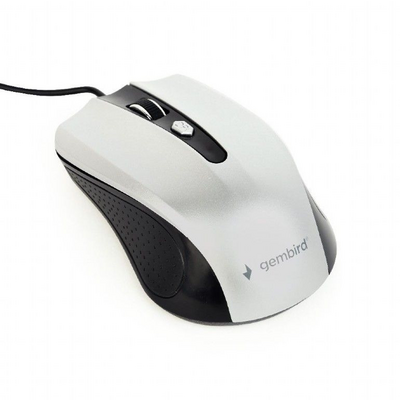 Gembird MUS-4B-06-BS Optical mouse Black/Silver