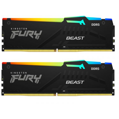 KINGSTON FURY Memória DDR5 16GB 6000MHz CL40 DIMM (Kit of 2) Beast RGB