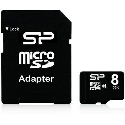 Card MICRO SDHC Silicon Power 8GB 1 Adapter CL10