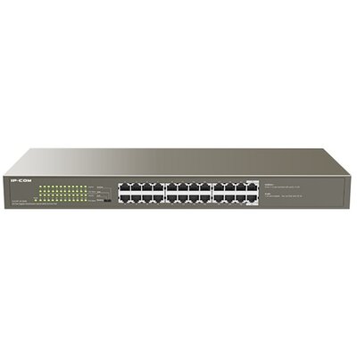 IP-COM Switch PoE - G1124P-24-250W (24x1Gbps; 24 af/at PoE+ port; 225W, Rackbe szerelhető)