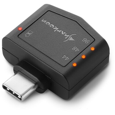 Sharkoon külső hangkártya - Mobile DAC PD (PC/PS4; USB-C - 3,5 mm Jack, 16-250 Ohm, 100mW, 100dB, fekete)