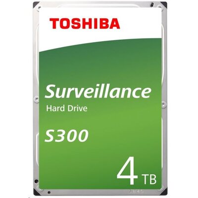 Toshiba Belső HDD 3.5" - S300 Surveillance 4TB (Bulk; Biztonságtechnikai rögzítőkbe; 128MB / 5400RPM)