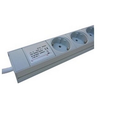 KONTASET Rackbe szerelhető Elosztó 6 DUGALJ+KAPCSOLÓ 19" IEC320C14/10A (UPS-be dugható)