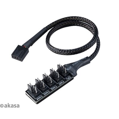 Akasa - Flexa FP5H - 5x 4pin PWM ventilátor kábel - 30cm - Duo pack - AK-CBFA08-KT02