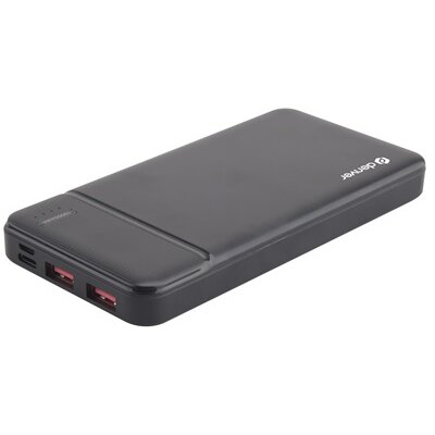 DENVER PQC-10007 10 000 mAh Micro-USB+USB-C power bank - fekete