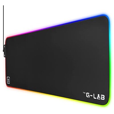 The G-Lab Egérpad - PA RUBIDIUM (800x300x3mm; fekete, extra USB, RGB LED)