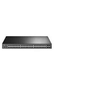 TP-LINK Switch 48x1000Mbps (48xPOE+) + 4x10Gbps SFP+ + 1konzol port, Menedzselhető, TL-SG3452XP