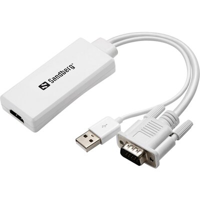 SANDBERG VGA, HDMI és DVI konvertáló, VGA+Audio to HDMI Converter