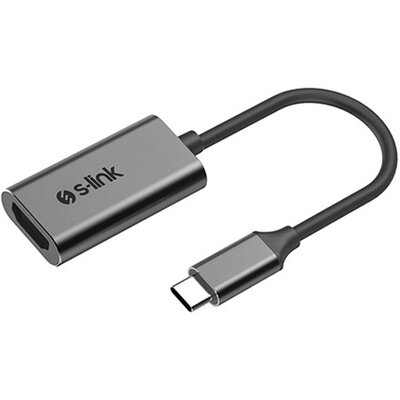 S-Link Átalakító - SW-U512 (USB Bemenet: USB Type-C apa, Kimenet: HDMI, 4K, 30Hz, fém, szürke)