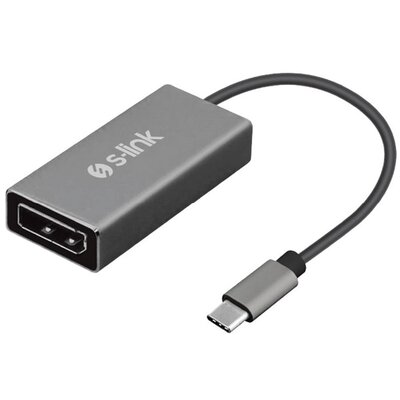 S-Link Átalakító - SW-U510 (USB Bemenet:USB Type-C, Kiemenet: DVI, fém, szürke)