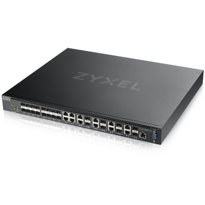 Zyxel XS3800-28, 28-port 10GbE L2+ Switch, MultiGig, 12x 10G Copper, 8x 10G dual