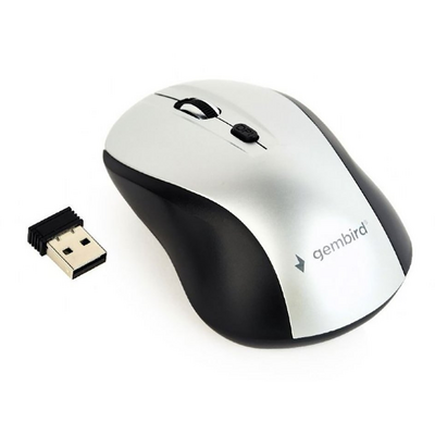 Gembird MUSW-4B-02-BS Wireless optical mouse Black/Silver