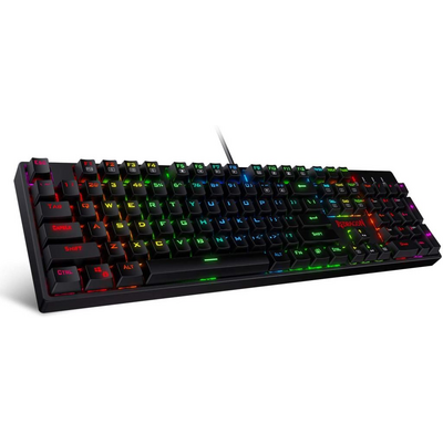 Redragon Surara Pro Red LED Backlit Mechanical Gaming Keyboard with Ultra-Fast V-Optical Brown Switches Black HU