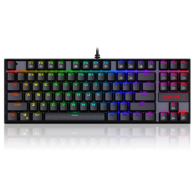 Redragon Kumara RGB Backlit Mechanical Gaming Keyboard Blue Switches Black HU