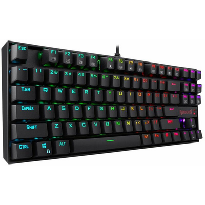 Redragon Kumara RGB Backlit Mechanical Gaming Keyboard Brown Switches Black HU