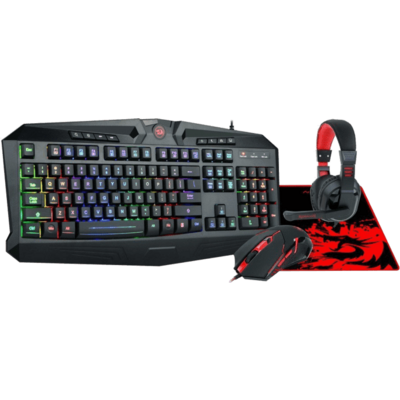 Redragon S101-BA Gaming Combo 4 in 1 Black/Red HU