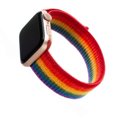FIXED Nylon Strap Apple Watch 42/44/45mm, rainbow