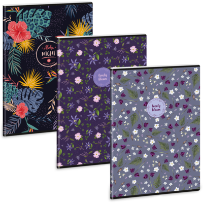 Ars Una Wild Bloom mix 5247 A4 extra kapcsos vonalas füzet