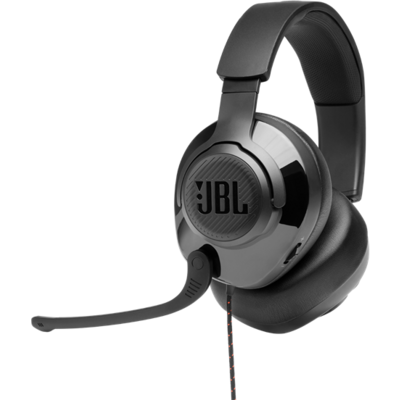 JBL Gamer Fejhallgató JBLQUANTUM300BLK, Quantum 300 (Hybrid wired over-ear PC gaming headset with flip-up mic), Fekete