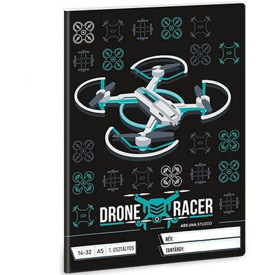 Ars Una Drone Racer 5131 A5 27-32 kockás füzet