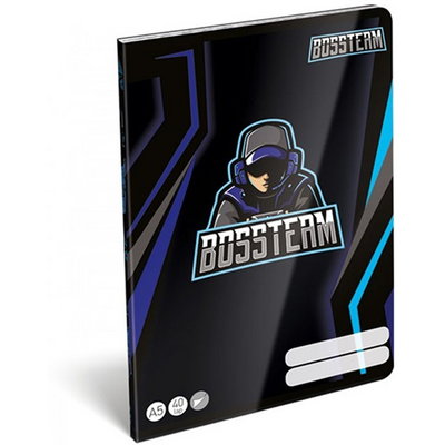 Lizzy Bossteam Gamer 4Life 22970201 FSC A5 40 lapos tűzött sima füzet