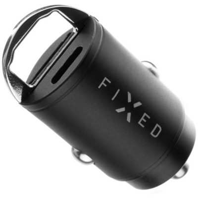 FIXED USB-C/USB Car Charger 30W, Fekete