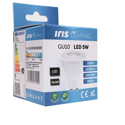 Iris Lighting GU105W3000K 5W 400lm 3000K GU10 LED fényforrás