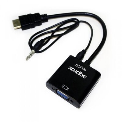 APPROX Átalakító - HDMI to VGA + AUDIO adapter