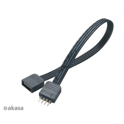 Akasa 4pin RGB LED apa-anya világítást hosszabbító kábel - 50 cm - AK-CBLD01-50BK