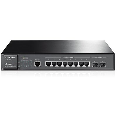 TP-Link Switch Vezérelhető - TL-SG3210 JetStream™ (L2; 8port 1Gbps + 2port gigabit SFP; IPv6)