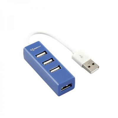 SBOX H-204BL USB Hub USB-2.0 4 Port - Kék
