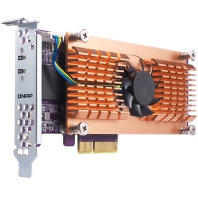 QNAP QM2-2P-244A 2x M.2 SSD port bővítő kártya, PCIe