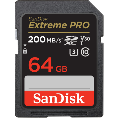 Sandisk EXTREME PRO 64GB SDXC MEMORY CARD 200MB/S 90MB/S UHS-I CL. 10