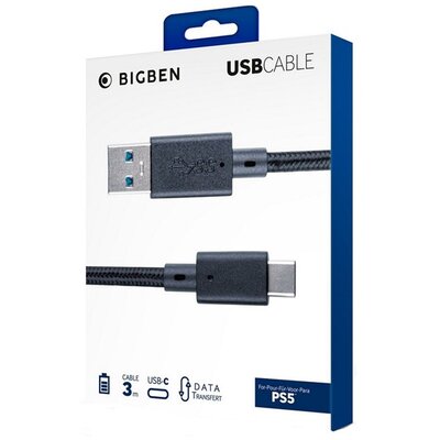 BigBen 3m PS5 USB kábel