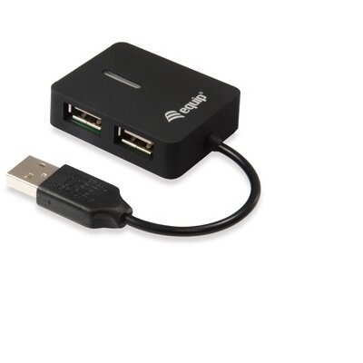 Equip-Life USB Hub - 128952 (4 Port, USB2.0, USB tápellátás, kompakt dizájn, fekete)