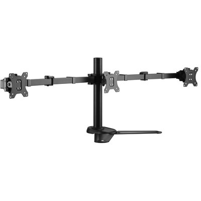 Equip Monitor Asztali konzol - 650125 (17"-27",3 monitor,dönthető, forgatható, állítható magasság, Max.: 3x 7kg, fekete)