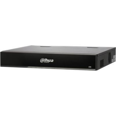Dahua NVR Rögzítő - NVR5432-16P-I/L (AI; 32 csatorna, H265+, 320Mbps rögz., HDMI+VGA, 3xUSB, 4xSata, I/O; PoE 150W)