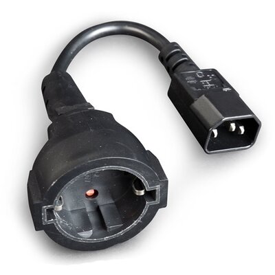 Gembird Tápkábel - PC-SFC14M-01 (Szünetmentes tápkábel adapter , IEC-320-C14, fekete)