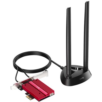 CUDY Wireless PCI-E Adapter DualBand WiFi 6, Bluetooth, AX3000, Külső Antennával, WE4000