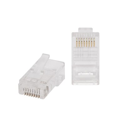 RJ45 Cat5e csatlakozó UTP patch kábelre, 100db/csomag