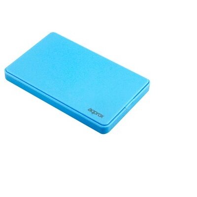 APPROX Külső Ház 2,5" - USB3.0, SATA, 9.5mm magas HDD kompatibilitás, Kék