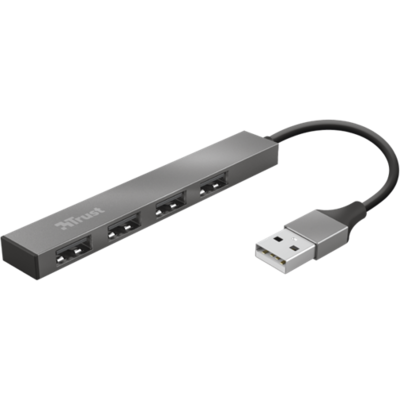 Trust USB Hub - Halyx mini (4port USB2.0; aluminium)