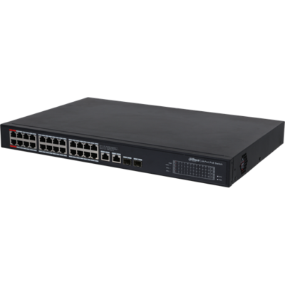 Dahua PoE switch - PFS3228-24GT-360 (24x 1Gbps at/af PoE + 2x SFP, 360W)