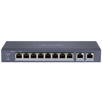 Hikvision Switch PoE - DS-3E0310P-E/M (8 port 100Mbps, 60W, 2xRJ45 1000Mbps)