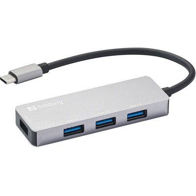 Sandberg USB Hub - USB-C Hub 1xUSB3.0+3x2.0 SAVER (USB-C bemenet; 1xUSB3.0+3xUSB2.0 kimenet)