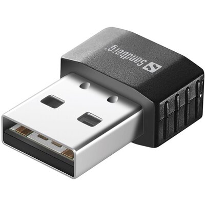 Sandberg Hálózati Wifi Adapter - Micro WiFi USB Dongle (USB; 650Mbps, 2,4GHz/5GHz, Max.: 20m; fekete)