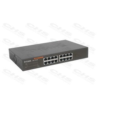 D-LINK Switch 16x1000Mbps Fémházas Asztali, DGS-1016D/E