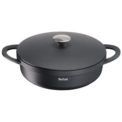 Tefal E2187234 Trattoria alumínium fedős fekete alacsony lábas