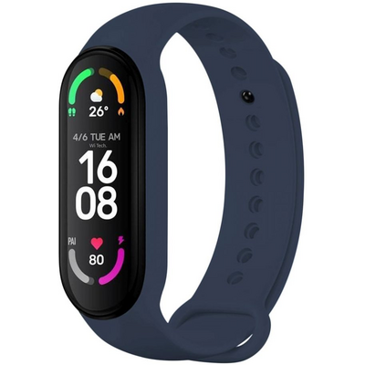 FIXED Silicone Strap for Xiaomi Band 7/ Mi Band 6/ Mi Band 5 Blue