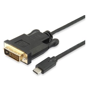 Equip Átalakító Kábel - 133468 (USB-C -> DVI-D Dual-Link kábel, apa/apa, 1,8m)